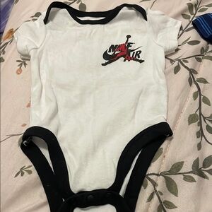 Nike White and Black Bodysuit with Iconic Design